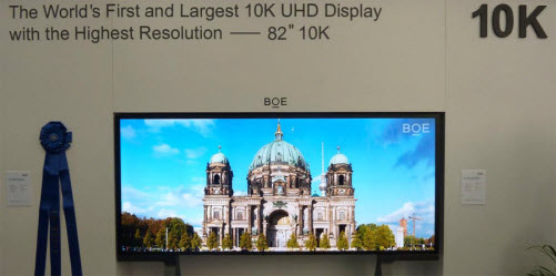 BOE gioi thieu TV voi do phan giai 10K hinh 1