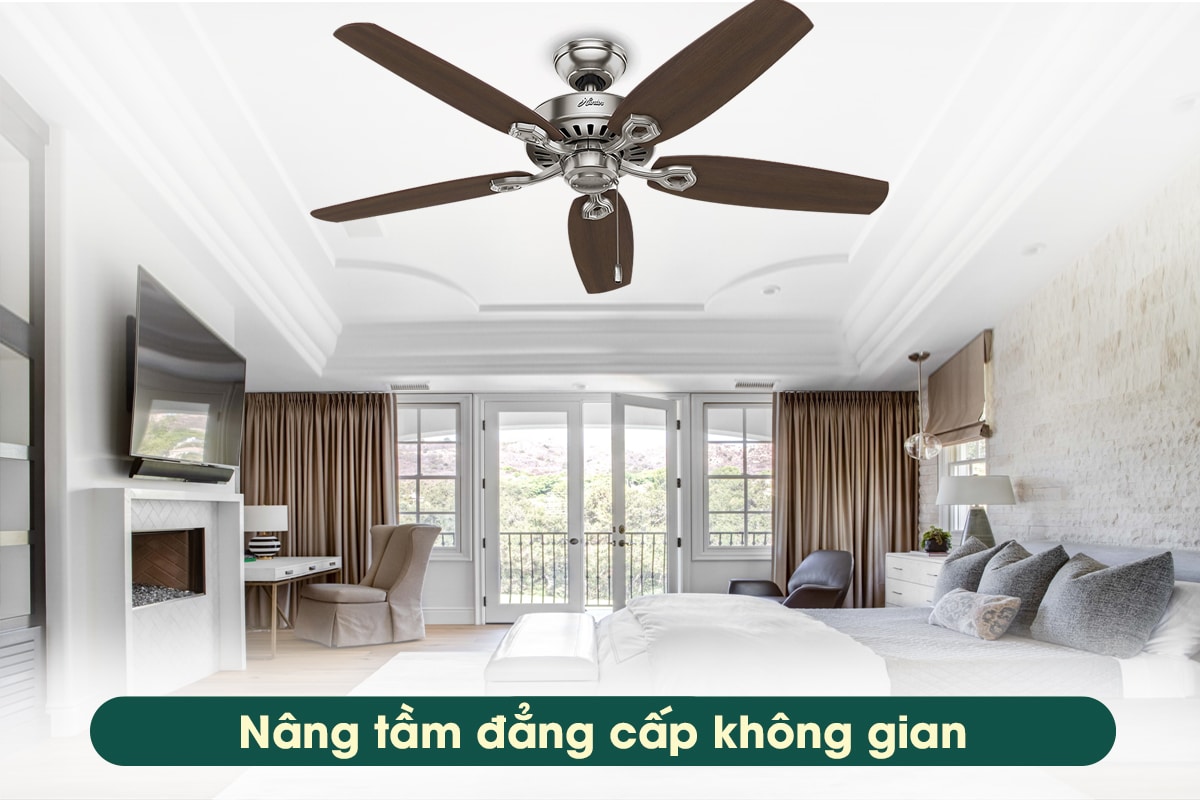 Đánh giá quạt trần trang trí phòng khách hiện đại