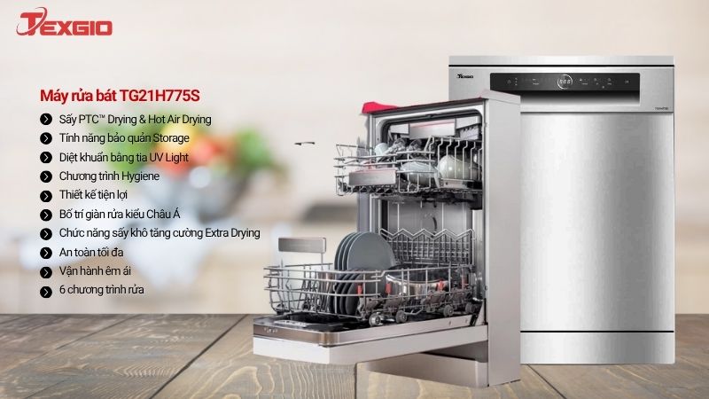 Máy rửa bát có sấy UV: Bảo vệ sức khỏe mùa ẩm