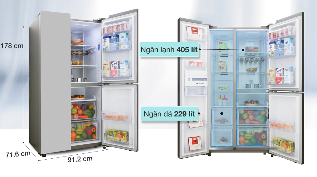 Tủ lạnh side by side cho bếp nhỏ: Có phải lúc nào cũng phù hợp?