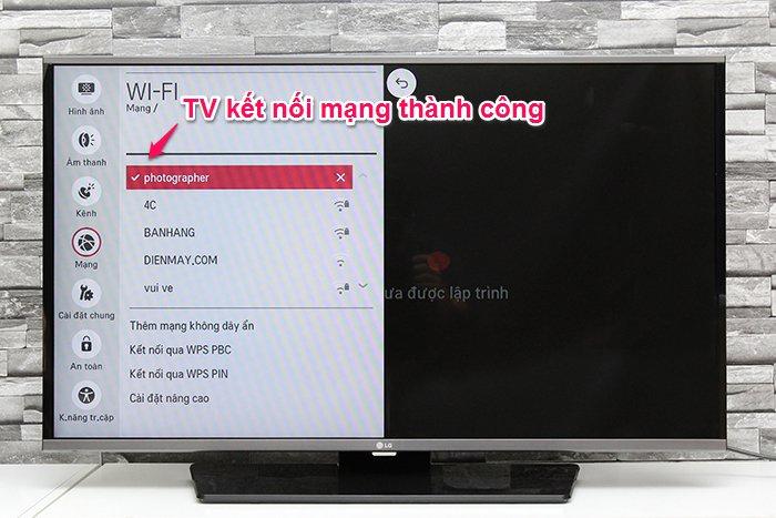 Kết nối mạng cho tivi LG LF630T model 2015