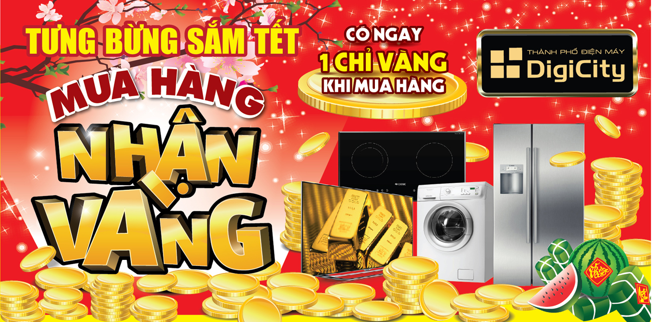 Mua hàng tặng ngay Chỉ Vàng tại DigiCity