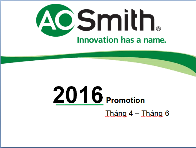 Chương trình khuyến mại máy lọc nước AOSmith tháng 4/2016