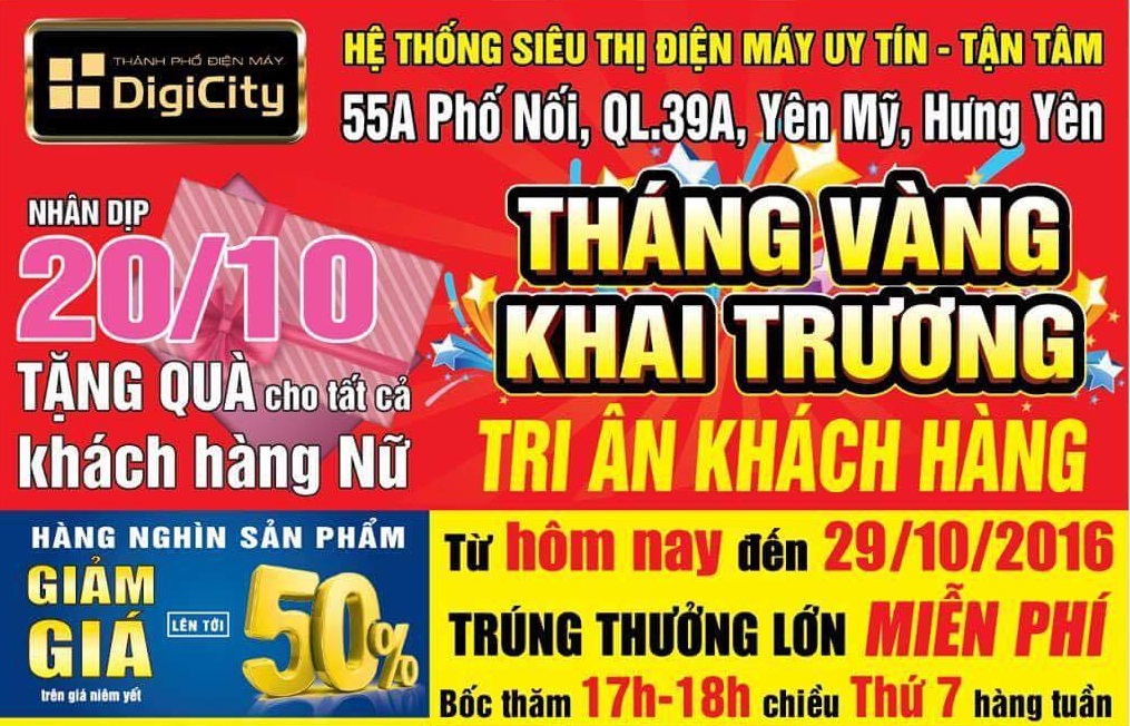 Tháng vàng, tháng sinh nhật DigiCity nhiều quà tặng sốc 