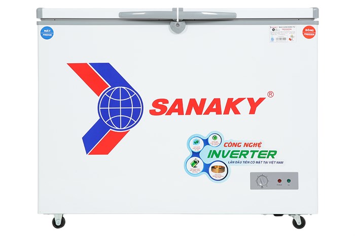 Tủ đông Sanaky VH-2899W3 inverter 220 lít 2 ngăn đông mát