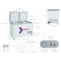 Tủ đông Sanaky VH-5699HY3, Inverter 410 lít, 1 ngăn đông