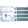 Tủ đông Sanaky VH-3699A4K, inverter 270 lít, 1 ngăn đông, mặt kính cường lực