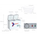 Tủ đông Sanaky VH-3699A4K, inverter 270 lít, 1 ngăn đông, mặt kính cường lực