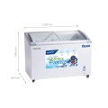 Tủ đông trưng bày Hòa Phát HSF AD8280.C1 mặt kính inverter 280L