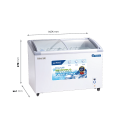 Tủ đông trưng bày Hòa Phát HSF AD8451.C1 mặt kính inverter 451L