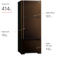 Tủ lạnh Mitsubishi Electric Inverter 414 lít MR-V50ER-BRW-V