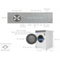 Máy giặt sấy Samsung Bespoke AI Inverter giặt 12 kg - sấy 8 kg WD12BB944DGHSV