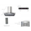 Máy hút mùi kính cong Sunhouse SHB6626