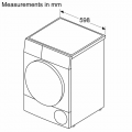 Máy sấy bơm nhiệt Bosch WQB245B0SG Series 8 9kg màu trắng