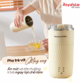Máy làm sữa hạt cầm tay mini Royalstar 300W đa năng, xay mịn và giữ ấm