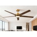 Quạt trần LuxuryFan Fanxi Wood Go Vàng Gold 152cm 40W LED