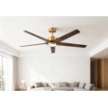 Quạt trần LuxuryFan Fanxi Wood Go Vàng Gold 152cm 40W LED