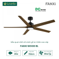 Quạt trần LuxuryFan Fanxi Wood BL Đen 152cm 40W LED