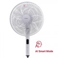 Quạt cây 7 cánh DC Hitachi LF-D6RCWM trắng có điều khiển