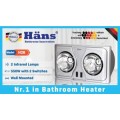 Đèn sưởi 2 bóng treo tường Häns H2B