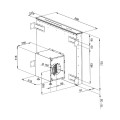 Máy hút mùi âm bàn Malloca Downdraft K-900BM 90 cm, công suất hút 730 m³/h