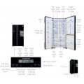 Tủ lạnh Hitachi Side by Side Inverter 600 lít R-FM800PGV2 GBK