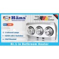 Đèn sưởi 3 bóng Hans H3B 825W 2–6 m²