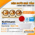 Đèn sưởi 3 bóng treo tường Kottmann K3A 825W