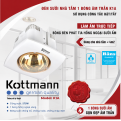 Đèn sưởi 1 bóng Kottmann K1A 275W 20x20cm