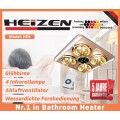 Đèn sưởi 4 bóng Heizen HE9 có điều khiển, LED, quạt thông gió