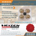 Đèn sưởi 4 bóng Heizen HE9 có điều khiển, LED, quạt thông gió