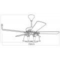 Quạt trần Kaiyokukan AKI-522-ORB 5 cánh gỗ, DC 45W