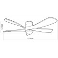 Quạt trần KAIYOKUKAN KUKAN-211 5 cánh gỗ LED 24W