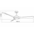 Quạt trần KAIYOKUKAN IWA-218 3 cánh gỗ LED 18W