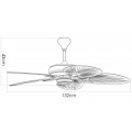 Quạt trần KAIYOKUKAN KOCHI-168 5 cánh DC không đèn