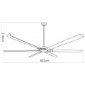 Quạt trần Kaiyokukan TOCHI-120-S 300 cm 6 cánh DC 156W