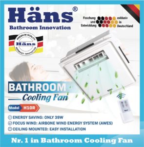 Quạt mát âm trần điều khiển từ xa Hans – H10R