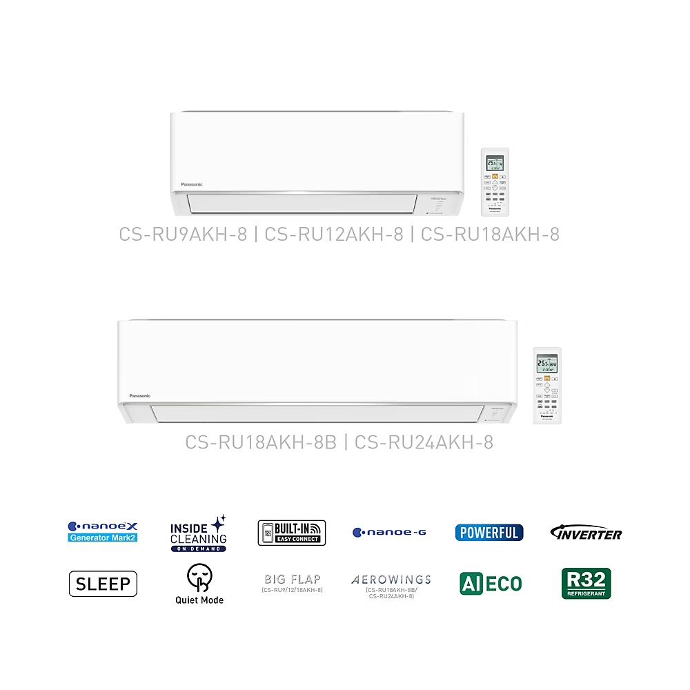 Điều hòa Panasonic 9000 BTU 1 chiều inverter RU9CKH-8D