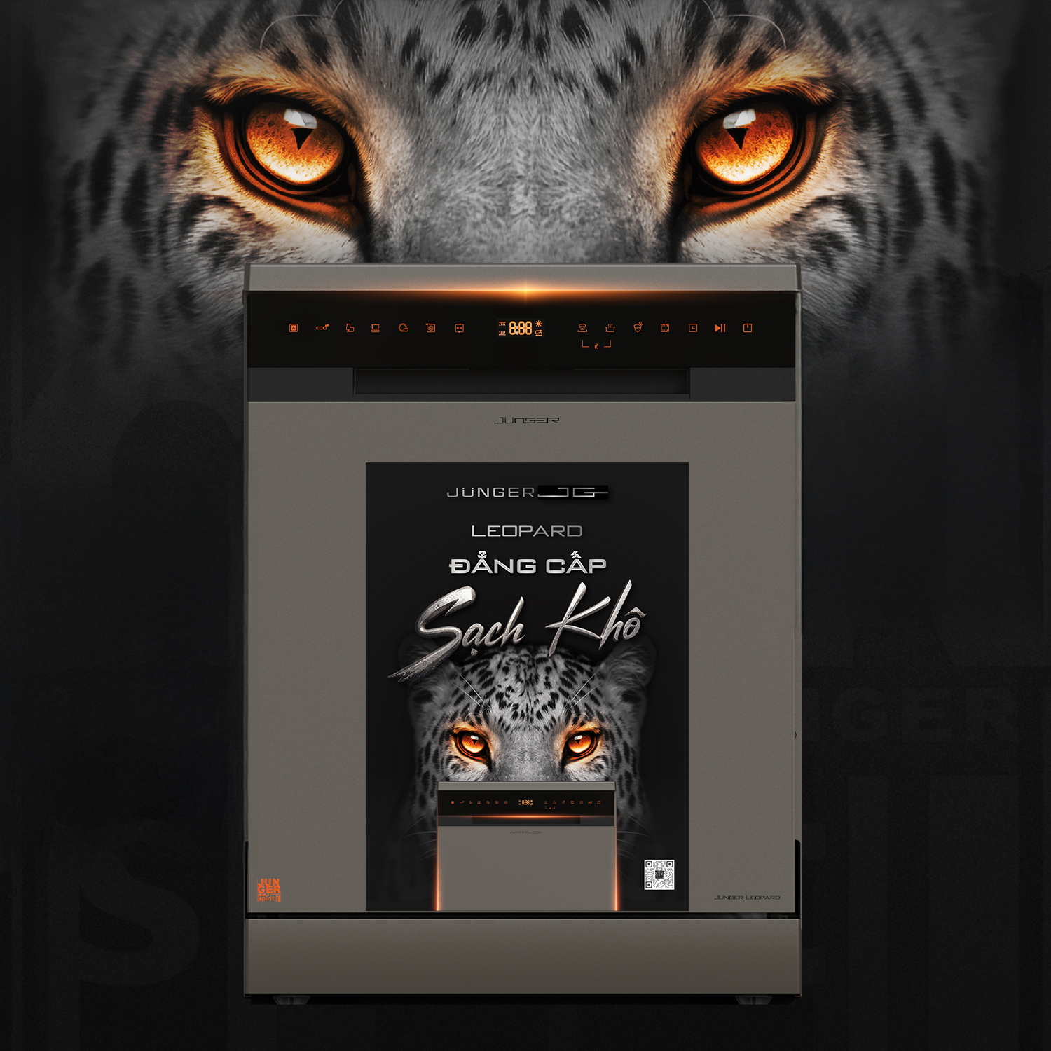 Máy rửa bát Junger JG DWJ-163-MS 15 bộ