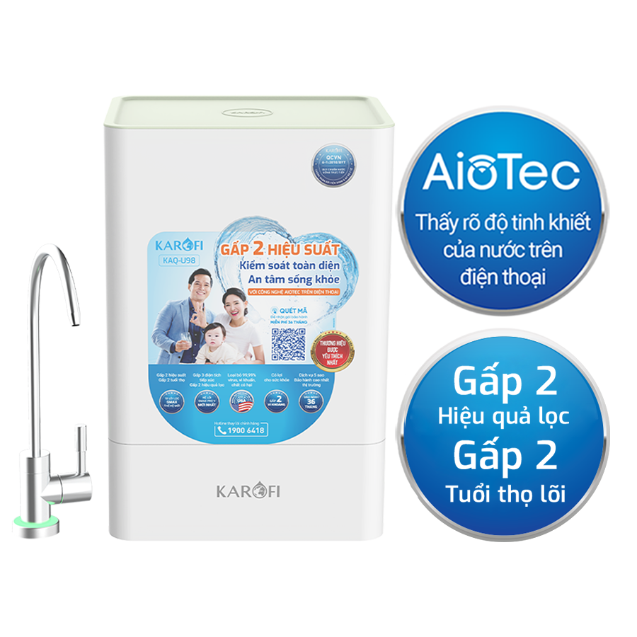 Máy lọc nước Karofi KAQ-U98 10 lõi