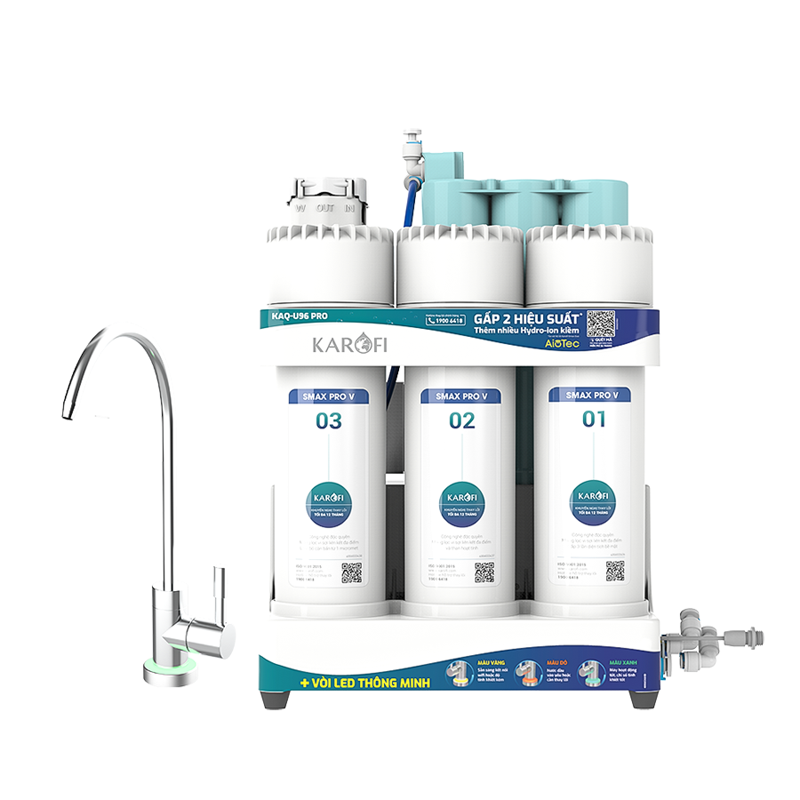 Máy lọc nước RO Karofi KAQ-U96 PRO 10 lõi ION