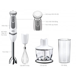 Máy Xay Cầm Tay Braun MQ 5035 Sauce Vario – Trắng