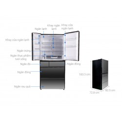 Tủ lạnh Hitachi Inverter 722 lít R-X670GV (X)