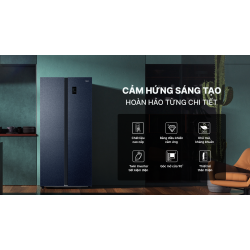Tủ lạnh Side By Side Aqua Inverter 490 Lít AQR-S552XA(CBC)