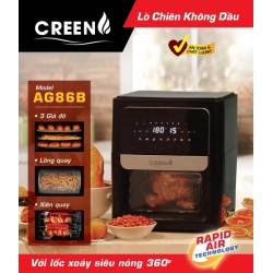 Lò chiên không dầu đối lưu AG86B 12 Lít Creen