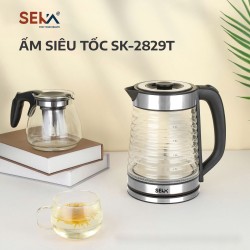 Ấm Siêu Tốc Thuỷ Tinh Seka SK2829T 2.2 lít 2000W