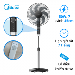 Quạt đứng Midea FS40-23MR, 50W, Có Remote, 7 cánh 45 cm